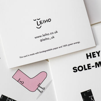 'Hey Sole Mate' Punny Best Friend Birthday Card, 3 of 5