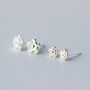 Sterling Silver Flower Stud Earrings Two Sizes, thumbnail 1 of 4