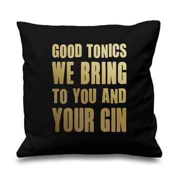 Typographic Gin Christmas Cushion, 3 of 5