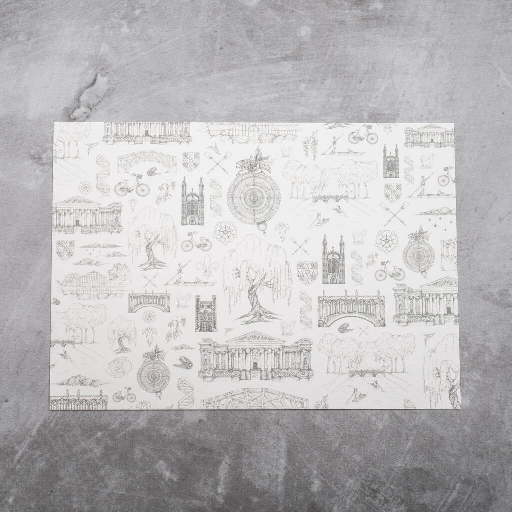 Tissue Wrapped Cambridge Stationery Set By Sleepy Bee Studio
