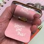 Personalised Pink Mirror Keyring And Uplifting Note, thumbnail 3 of 3