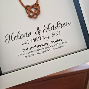 Personalised 3rd Anniversary Gift Heart, 6 of 7