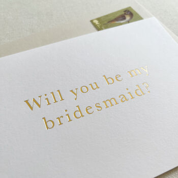 Gold Foil Bridesmaid Card, 3 of 3