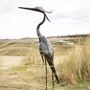 Heron Handmade Recycled Metal Garden Sculpture, thumbnail 1 of 6