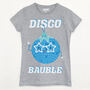 Disco Bauble Women's Christmas T Shirt, thumbnail 1 of 2