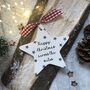 Personalised Christmas 'Across The Miles' Ceramic Star, thumbnail 1 of 4
