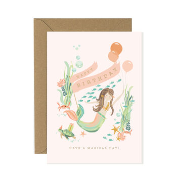 Mermaid Birthday Card, 2 of 2