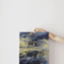 Watercolour Blue And Gold No.One, thumbnail 6 of 7