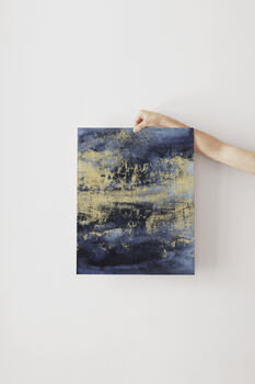 Watercolour Blue And Gold No.One, 6 of 7