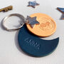 Personalised Virgo Star Sign Leather Keyring, thumbnail 3 of 7