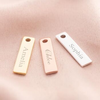 Add A Sterling Silver Personalised Lola Bar Charm, 2 of 4
