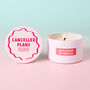 Funny Introvert Gift Cancelled Plans Club Pink Tin Candle, thumbnail 3 of 5