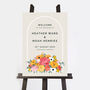 Bright Flowers Wedding Welcome Sign, thumbnail 2 of 3