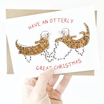An Otterly Great Christmas Card, 2 of 3