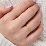 18ct Gold Plated Tiny Bee Stacker Ring, thumbnail 1 of 4