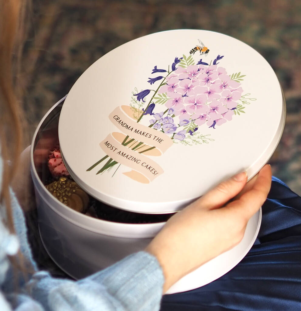 Personalised Floral Favourite Cake Tin, 1 of 3