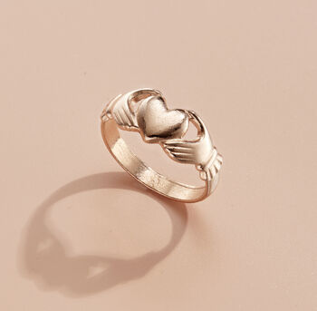 Personalised Claddagh Heart Signet Ring, 2 of 7