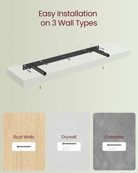 80 Cm Floating Wall Mounted Shelf Organinsing Rack, 8 of 9