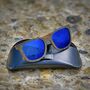 Driskills Sunglasses Slate Frame And Blue Lens, thumbnail 9 of 12