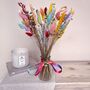 Rainbow Dried Flower Arrangement With Vase, thumbnail 2 of 2