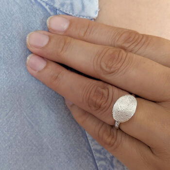 Personalised Silver Fingerprint Ring, 2 of 4