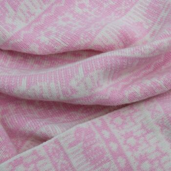 Cashmere Baby Blanket In Pink, 2 of 5