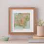 Personalised Map Location Square Wedding Print Gift, thumbnail 2 of 8