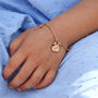Personalised 9ct Rose Gold Plated Christening Bracelet, thumbnail 2 of 5