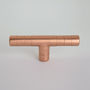 Copper Pull, T Shaped With Ridging Detail, thumbnail 8 of 10