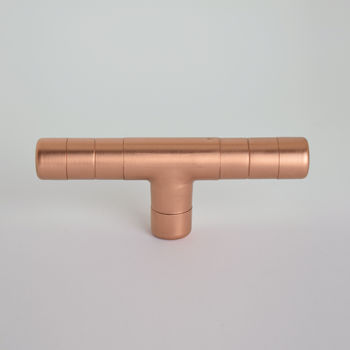 Copper Pull, T Shaped With Ridging Detail, 8 of 10