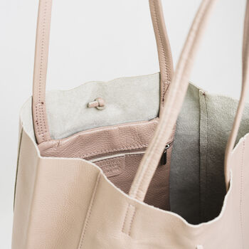 Pastel Tote Leather Super Soft Italian Leather Bag, 4 of 12