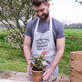 Personalised My Organic Garden Linen Apron, thumbnail 3 of 9