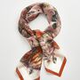 Nocturnal Garden Silk Blend Scarf Pink Lady, thumbnail 1 of 4