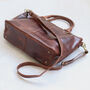 Brown Leather Tote Bag With Pockets, thumbnail 4 of 6