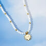 Sun And Moonstone Gold Plated Necklace, thumbnail 3 of 5