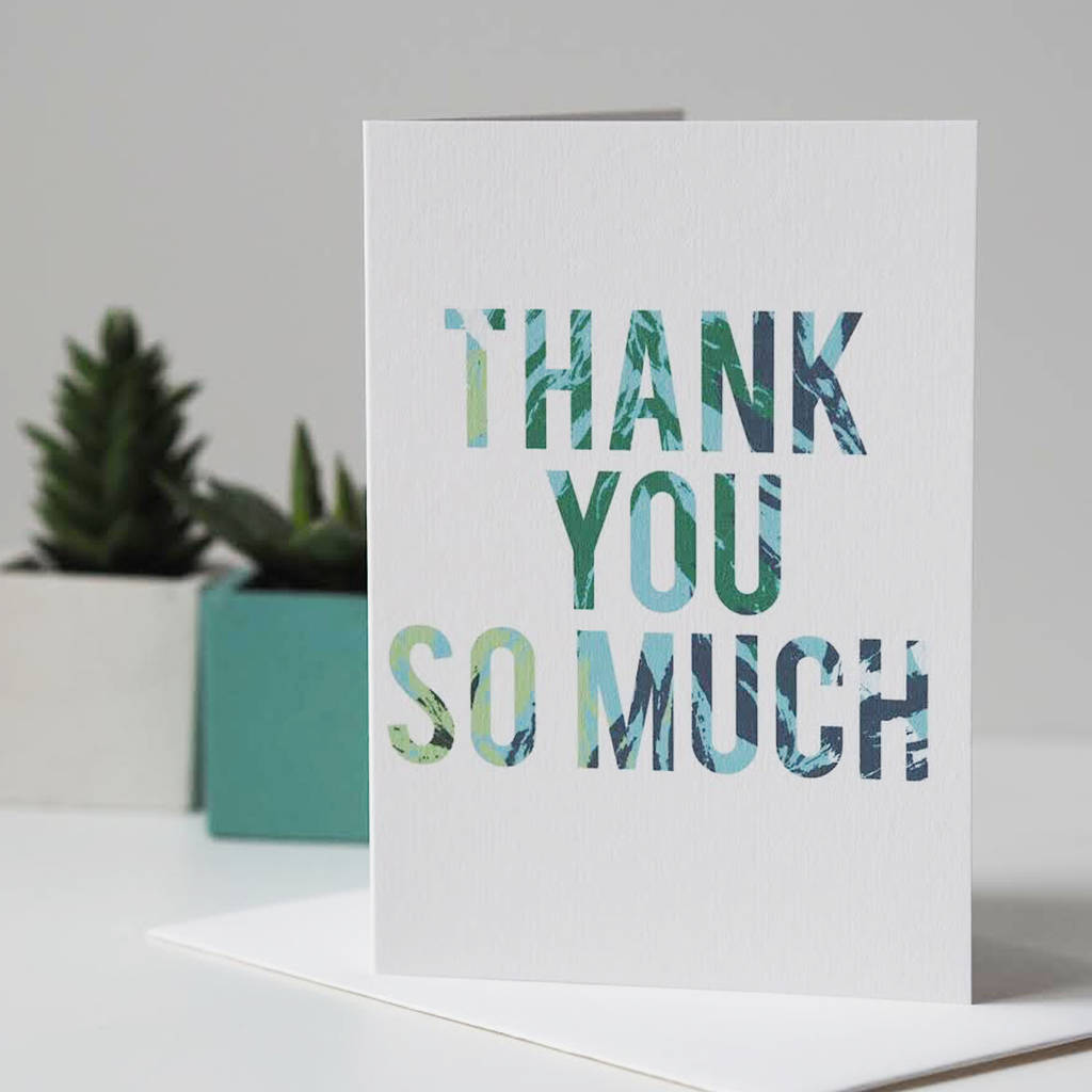 Botanical Thank You So Much Card By Sweetlove Press ...