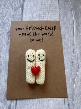 Chips Crochet Birthday Thank You Card Handmade, 10 of 12