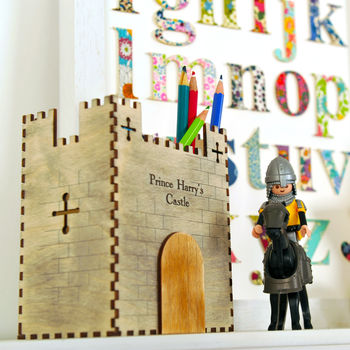 Personalised Prince's Castle Desk Tidy For Children, 7 of 7