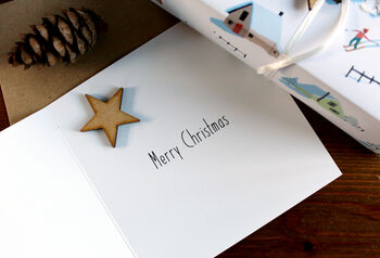 Dog In Snow Illustrated Christmas Card, 3 of 5