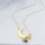 Moon And Star Family Birthstone Charm Necklace, thumbnail 7 of 10