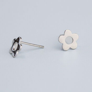 Sterling Silver Flower Power Stud Earrings, 4 of 5