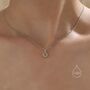 Sterling Silver Peridot Green Cz Bubble Pendant Necklace, thumbnail 3 of 12