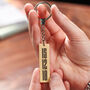 Personalised Solid Brass Date Keyring, thumbnail 3 of 5