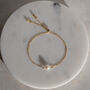 Gold Filled Sliding Pearl Bracelet Adjustable, thumbnail 3 of 9