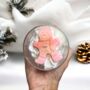 Handmade Luxury Whipped Wax Pink Xmas Candle Snow Angel, thumbnail 3 of 9