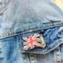 UK Flag Enamel Pin, Gift For Her, English Flag Patriotic Pin, thumbnail 4 of 12