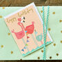Happy Birthday Flamingo Mini Card, thumbnail 3 of 5