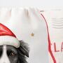 Personalised Border Collie Santa Sack, thumbnail 2 of 3