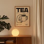 Tea Hand Drawn Illustration Kitchen Wall Art, thumbnail 4 of 9