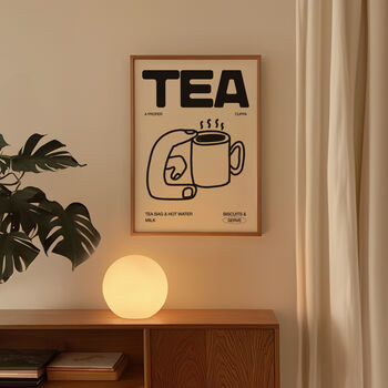 Tea Hand Drawn Illustration Kitchen Wall Art, 4 of 9